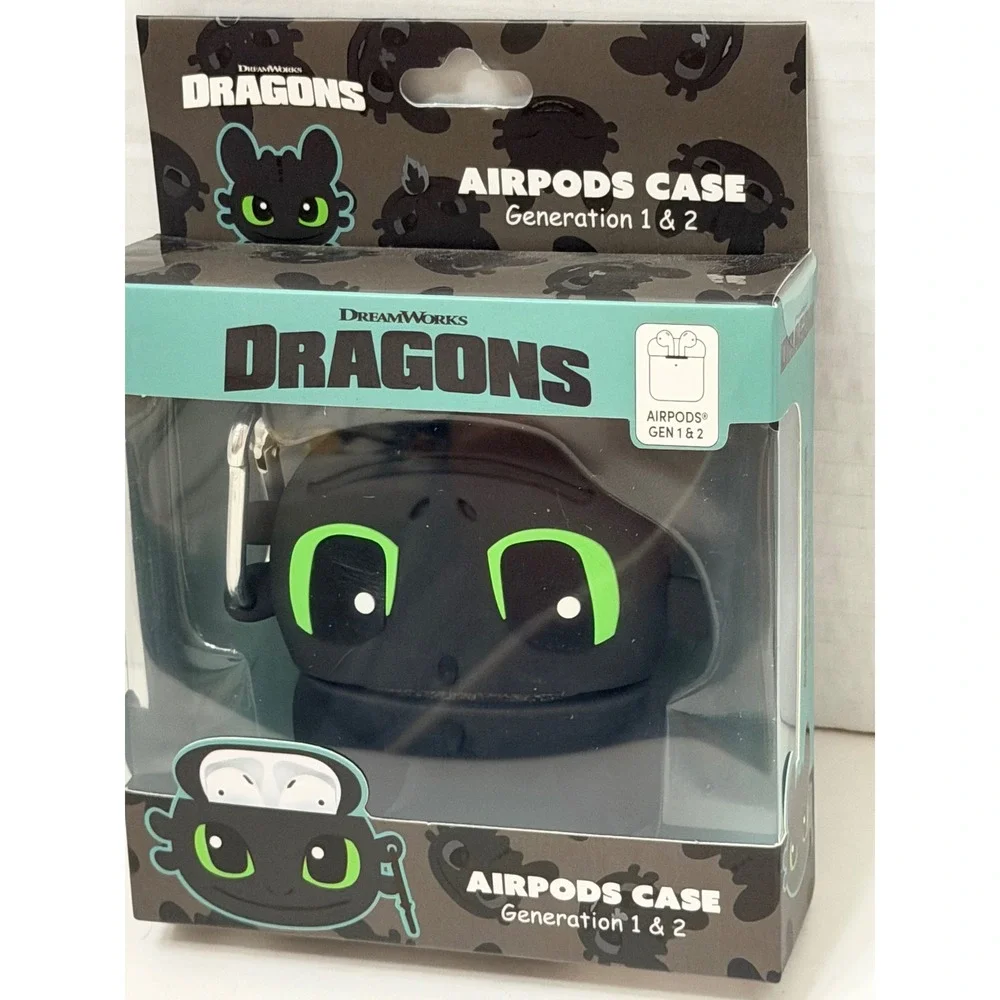 DreamWorks Dragons Toothless AirPods‎ Case Gen 1 & 2 Silicone Cover Night Fury